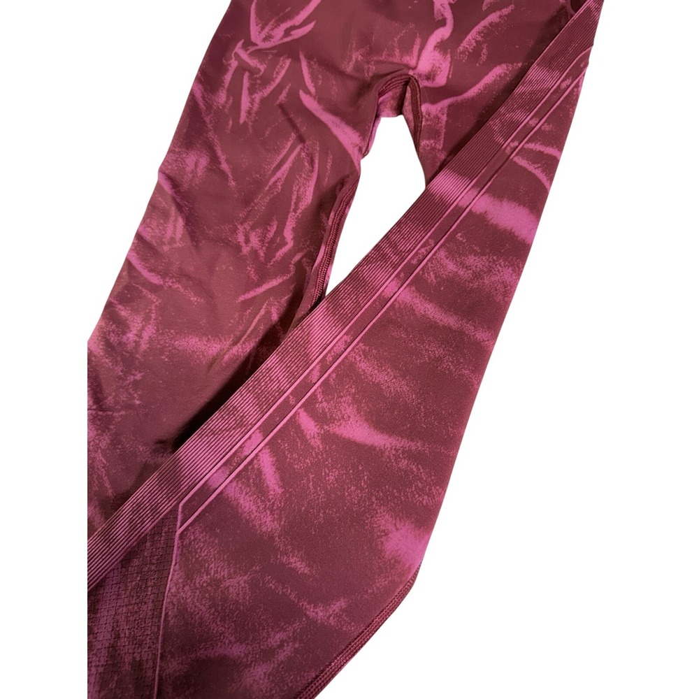 Lululemon Swiftly Tech Leggings Women 4 Burgundy Excellent Marble High Rise - Picture 5 of 5